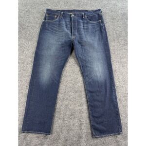Levis 501XX Jeans Mens 42x32 Blue Denim Classic Original Straight Button Fly